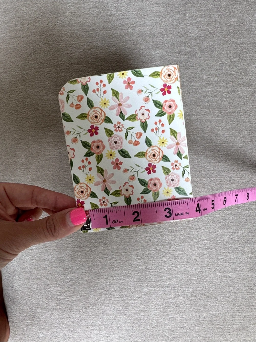 White Perpetual Block Desk Calendar with Pink Numbers - Brand